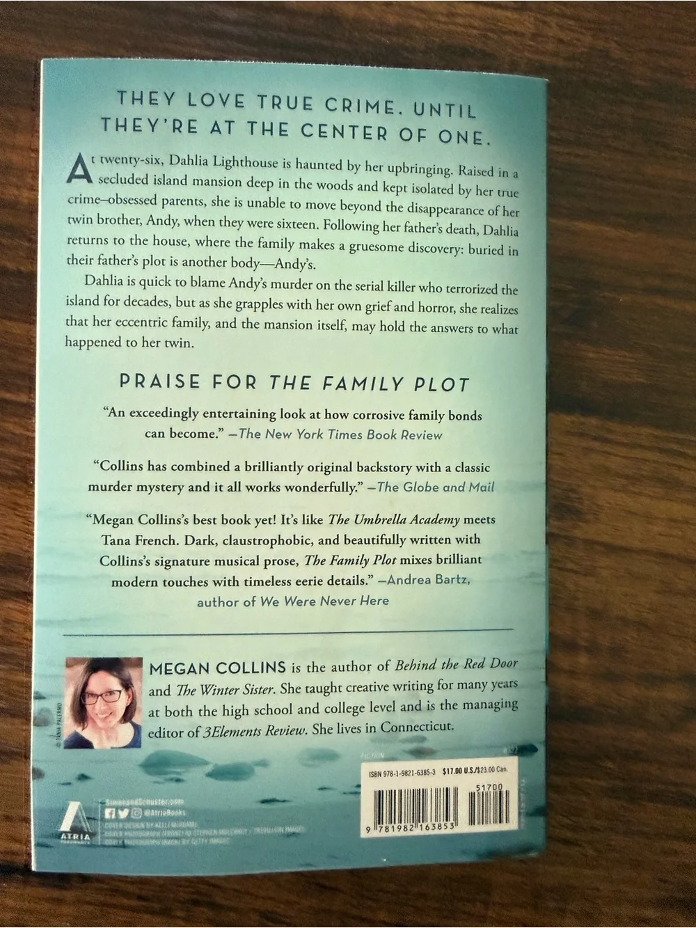 The Family Plot by Megan Collins - Teal Blue Cover